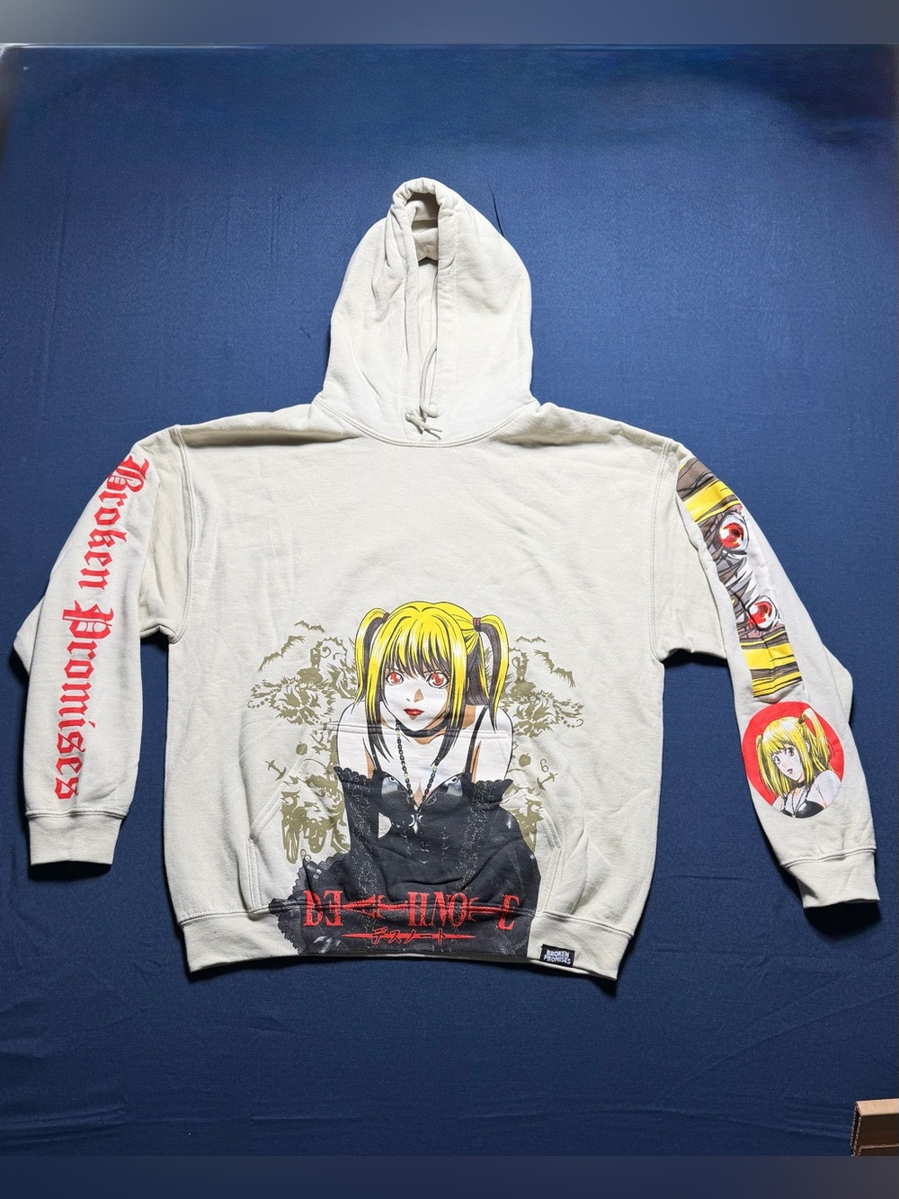 Broken Promises x Death Note Misa Sand Hoodie NWOT Size Medium 50% Cotton 50% Po